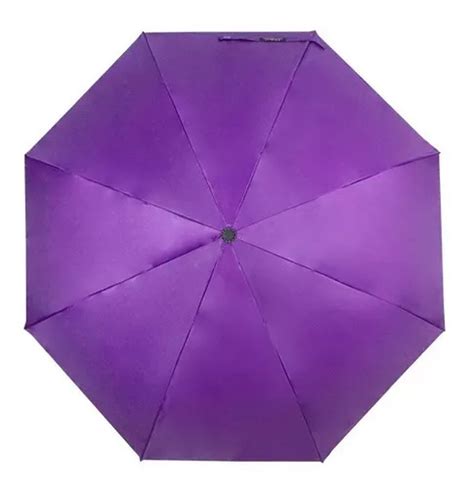 Filtro UV roxo de tecido duplo bolso de guarda chuva automático