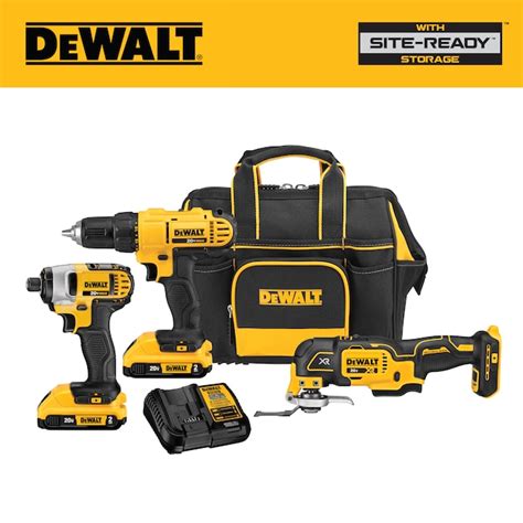 DEWALT 3-Tool 20-Volt Max Power Tool Combo Kit with Soft Case (2 ...