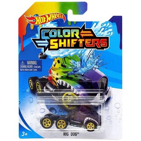 Hot Wheels színváltós kisautó Rig Dog lila Gyerekajándék