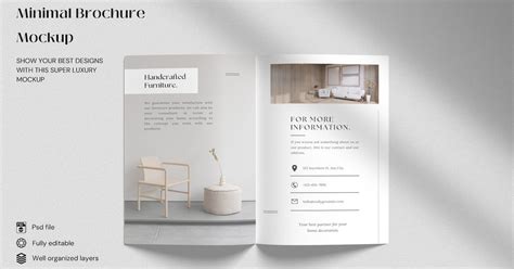 Minimal Brochure Mockup, Graphic Templates - Envato Elements