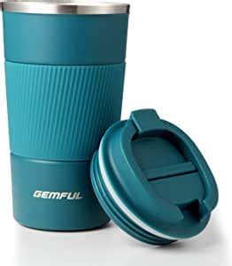 Gemful Travel Coffee Mug Stainless Steel Vacuum Ice And Hot Drinks