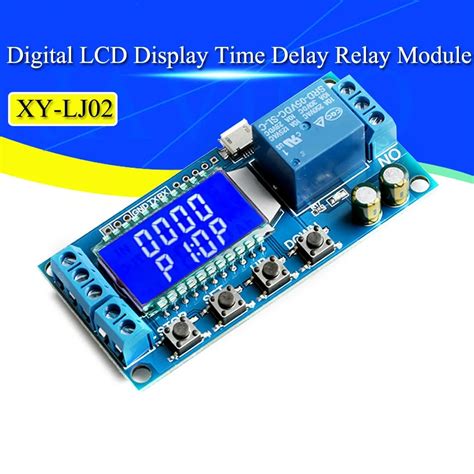 6 30V Micro USB Digital LCD Display Time Delay Relay Module Control