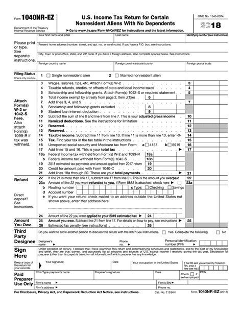 1040 Ez Tax Form 2019 1040 Form Printable