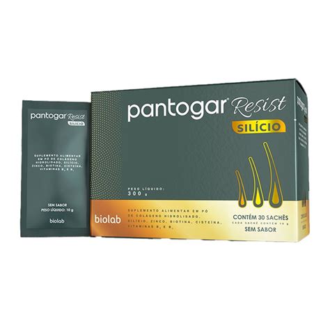 Pantogar Vitaminas Para O Cabelo - Pantogar Resist Silício 10g 30 Sachês - Farma 22