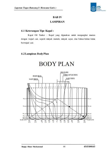 Rencana Garis Lines Plan Cara Membuat Kapal Tanker