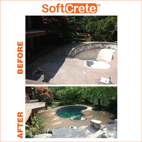 Pool Deck Resurfacing | Pool Deck Ideas | Soft Crete Rubber Surfacing
