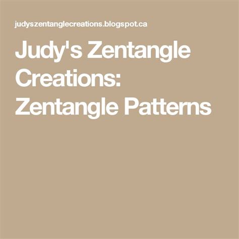Judys Zentangle Creations Zentangle Patterns Zentangle Patterns