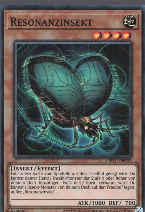 Recollectibles Sammelkarte Yugioh Karte Resonanzinsekt Deutsch Yu Gi