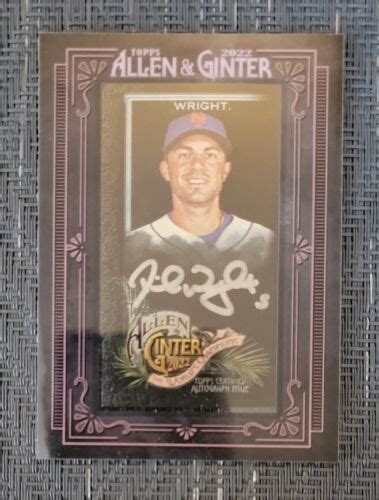 Topps Allen Ginter X David Wright Framed Mini Silver Auto