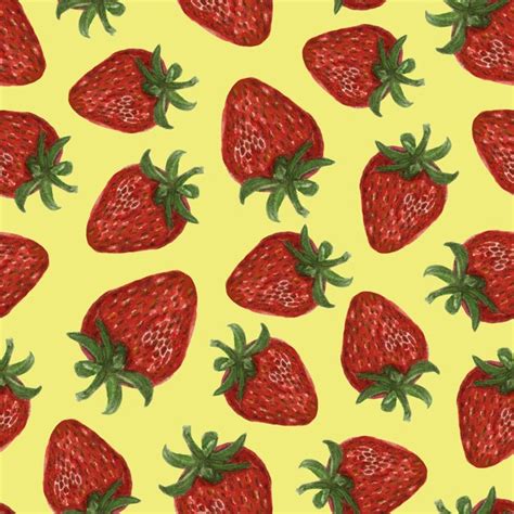 Acuarela de patrones sin fisuras de fresas ilustración de dibujado a