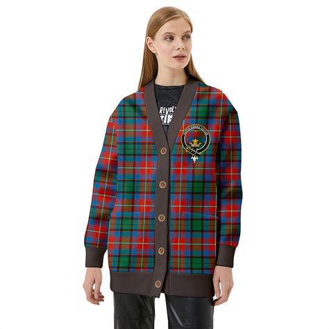 Rattray Of Lude Ancient Clan Badge Tartan V Neck Cardigan Celticprime