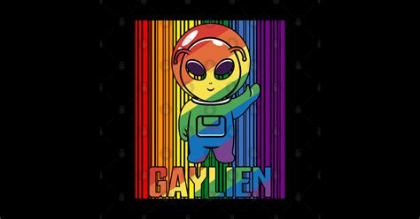 LGBTQ Gaylien Alien Rainbow Flag Gay Pride Month LGBTQ Lgbt Pride Month Sticker TeePublic