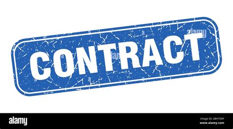 contract stamp contract square grungy blue sign stock vector image