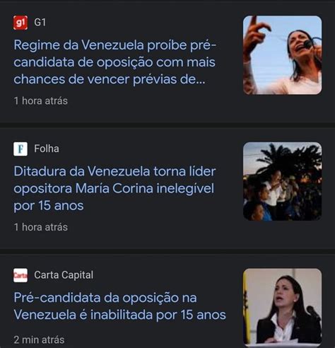 Regime Da Venezuela Pro Be Pr Candidata De Oposi O Mais Chances