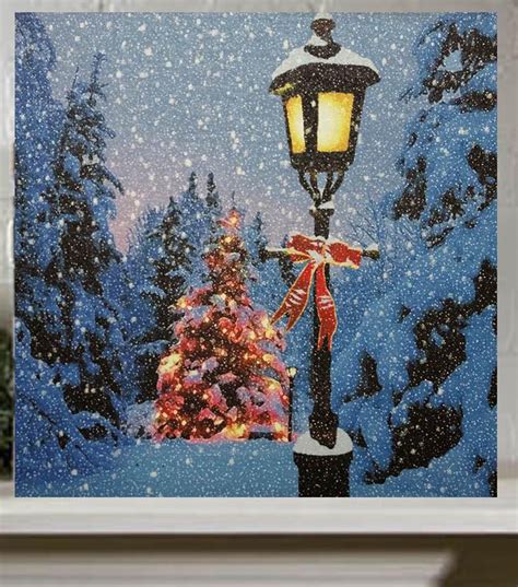 Lighted Christmas Canvas Wall Art