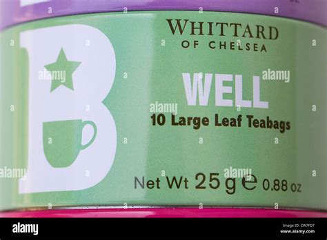 Colourful Whittard Tea Tins Stock Photo Alamy