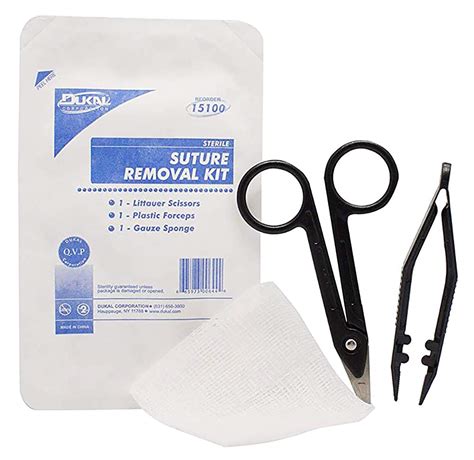 Dukal Single Use Suture Removal Kit - Sterile Trays with Scissors