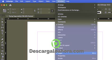 Qué es una página principal en Adobe InDesign