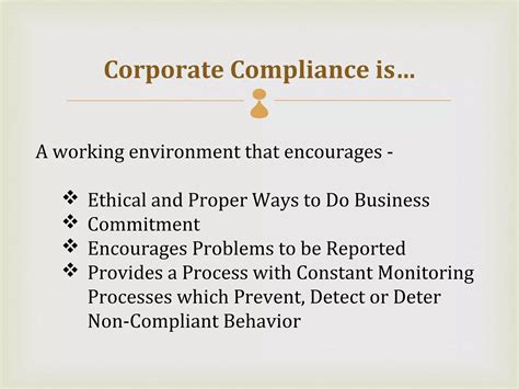 Corporate compliance powerpoint | PPT