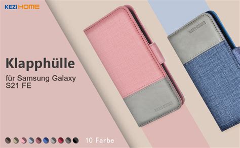 KEZiHOME für Samsung S21 FE Hülle Handyhülle für Galaxy S21 FE PU