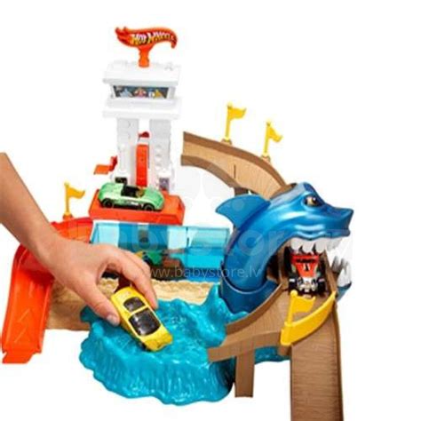 Mattel Hot Wheels City Color Shifters Hai Attacke Spielset Art BGK Trase Haizivs medības