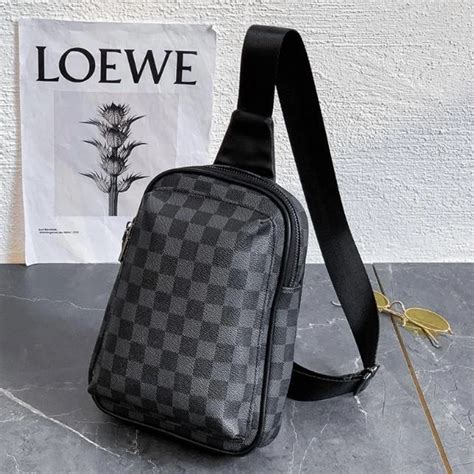 Качественная мужская сумка на грудь экокожа, сумка-слинг для мужчин ...