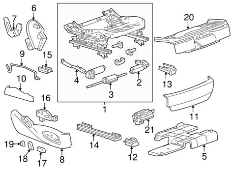 Cadillac Front Passenger Side Seat Cushion Frame