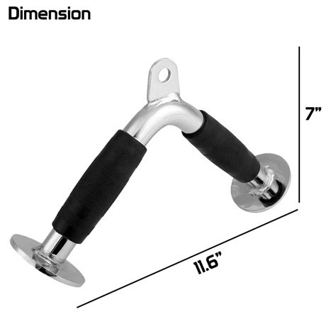 Fitsy Gym Cable Attachment V Shaped Tricep Press Down Bar With