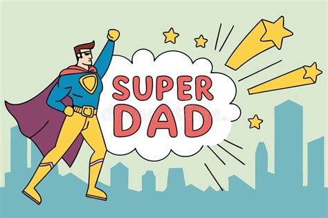 Super Dad Vector Artwork Illustration Stock Illustration - Illustration ...