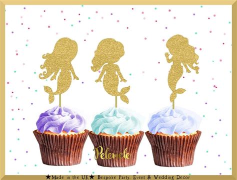 Amazon De Cupcake Topper Meerjungfrauen Motiv Meerjungfrauen Motiv