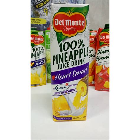 Del Monte Pineapple Juice Heart Smart L Shopee Philippines