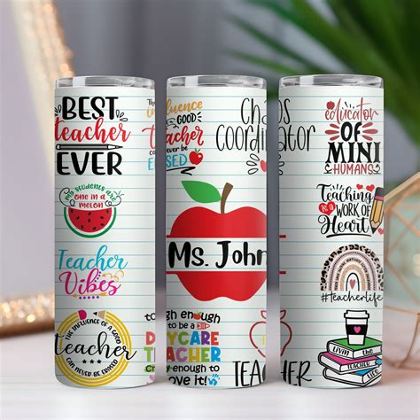 personalized teacher tumbler custom teacher tumbler gift