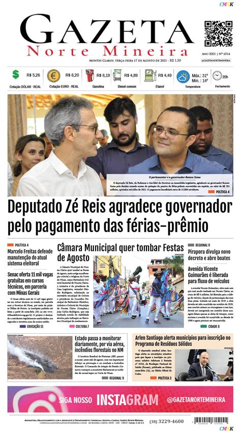 Jornal Impresso 17 De Agosto De 2021 EdiÇÃo Rede Gazeta De Comunicação