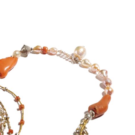 Strands Of Antique Coral Necklace By Lucia Antonelli Antique Beads