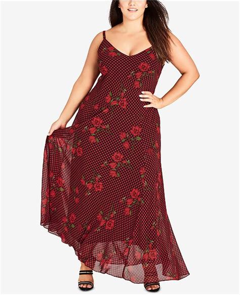 City Chic Trendy Plus Size Mixed Print Maxi Dress And Reviews Trendy