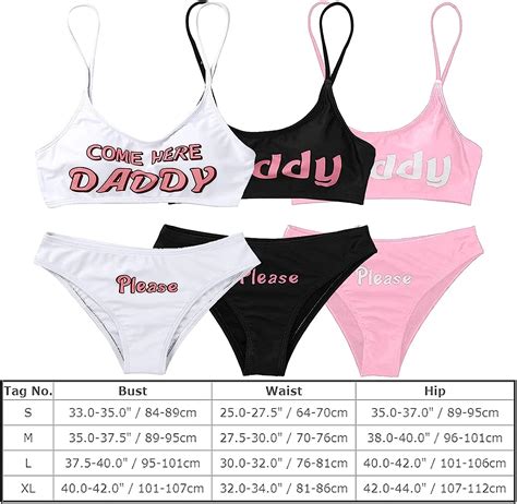 Buy Awibmk Women S Come Here Daddy Bathing Suits Push Up Bra Brief Piece Bikini Swimsuit