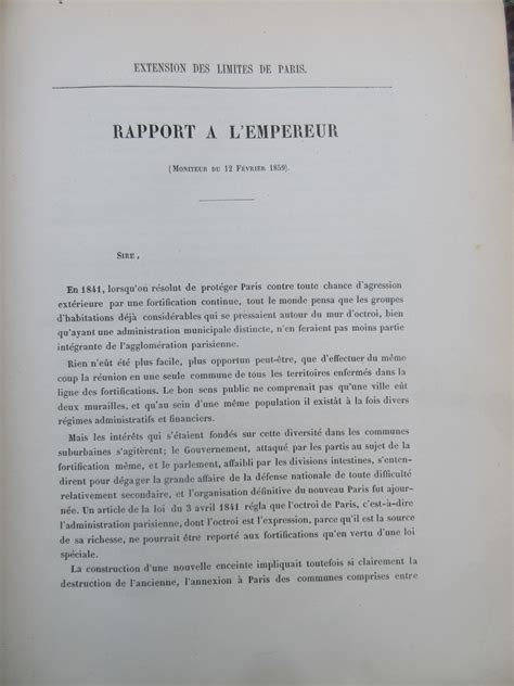 Documents Relatifs L Extension Des Limites De Paris Bon Couverture