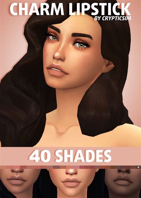 Charm Lipstick This Is A Nude Matte Lipstick That Crypticsim Sims Sims Hair Sims