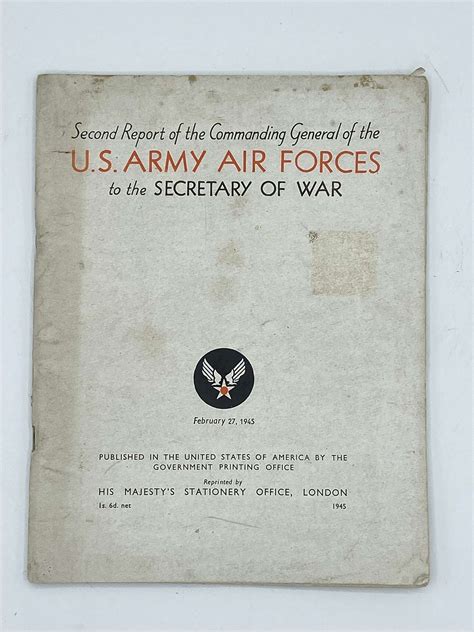 WW2 2nd Report of the Commanding General of the U.S. Army Air Forces in