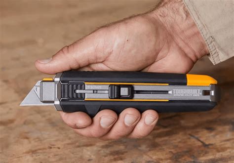 ToughBuilt's utility knife flips into a scraper at the push of a button
