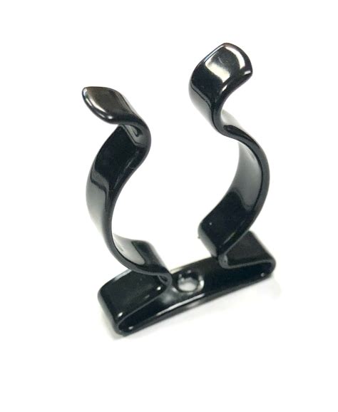 Terry Tool Clips Black Plastic Coated Spring Steel Grips Dia 13mm