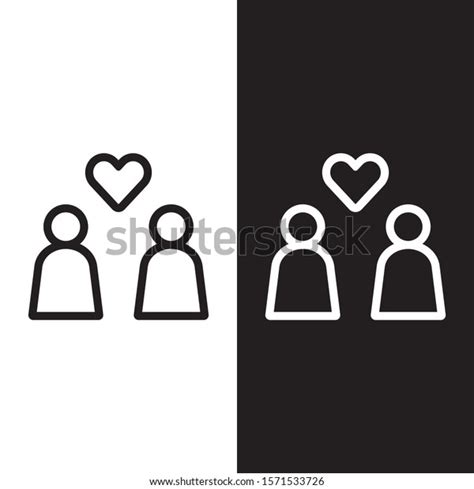Gay Couple Icon Illustration Isolated Vector Stock Vector Royalty Free Shutterstock