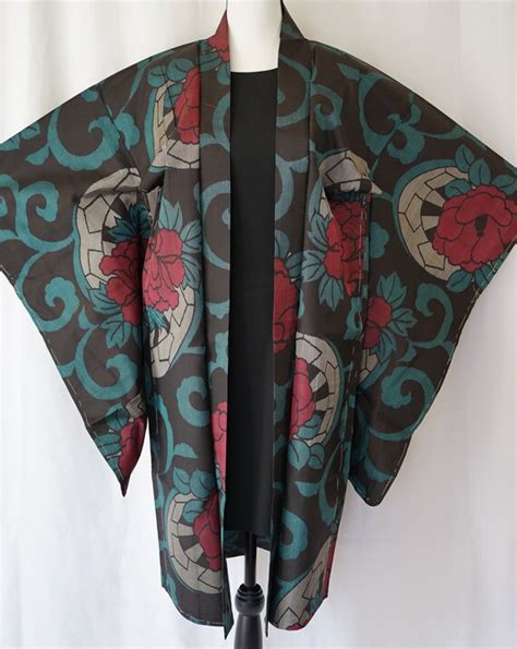 Crisp Meisen Haori Vintage Silk Japanese Kimono Crisp Gem