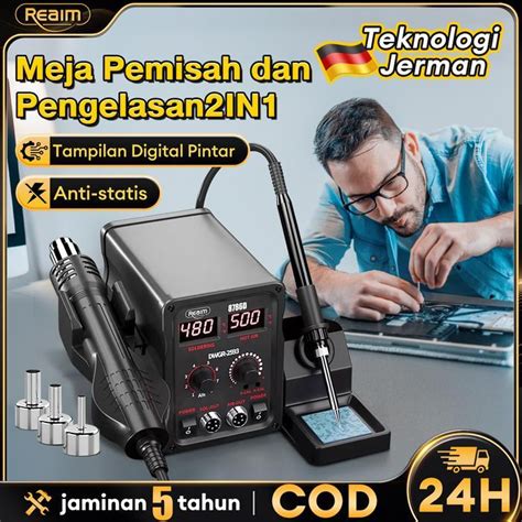 Jual Reaim Solder Station Digital Stasiun Solder Ulang In Hot Air Solder Blower Alat