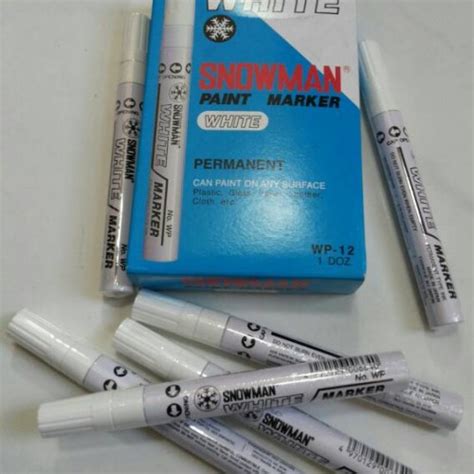 Jual Spidol Snowman White Paint Marker WP 12 Spidol Tinta Putih