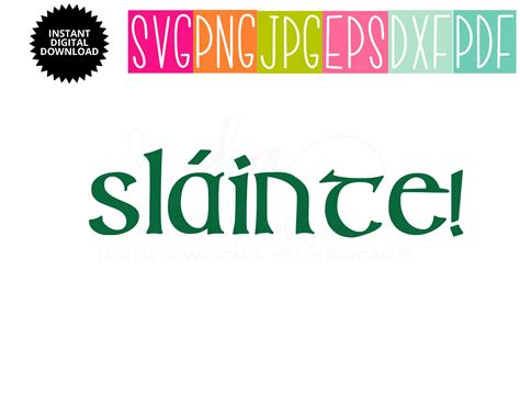 Slainte Svg Irish Svg Slainte Svg Cricut St Patricks Etsy