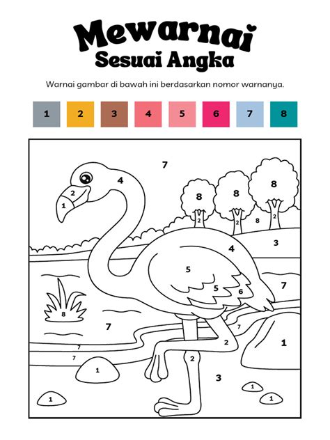 mewarnai gambar berdasarkan angka