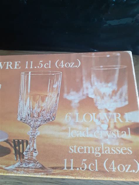 Lot De 6 Verres A Vin Blanc Cristal D Arques Modele Louvre Hauteur