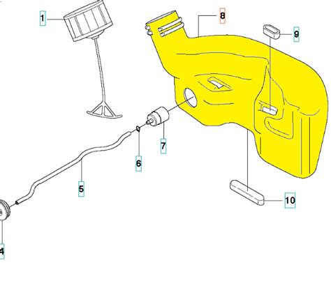 Zbiornik paliwa nożyc 123HD60 123HD65X Husqvarna