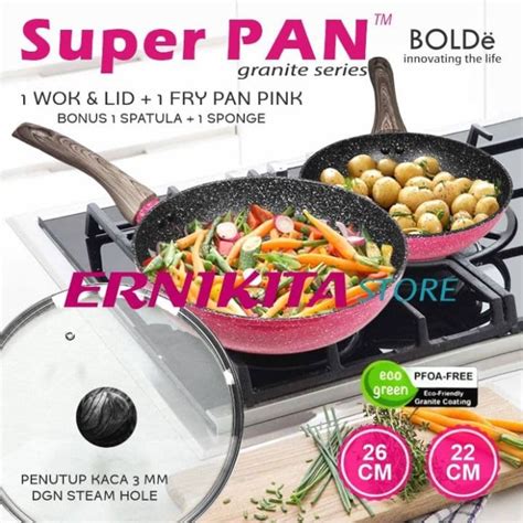 Jual SUPER PAN BOLDe Black Pink Series PANCI GRANITE CERAMIC COOKWARE